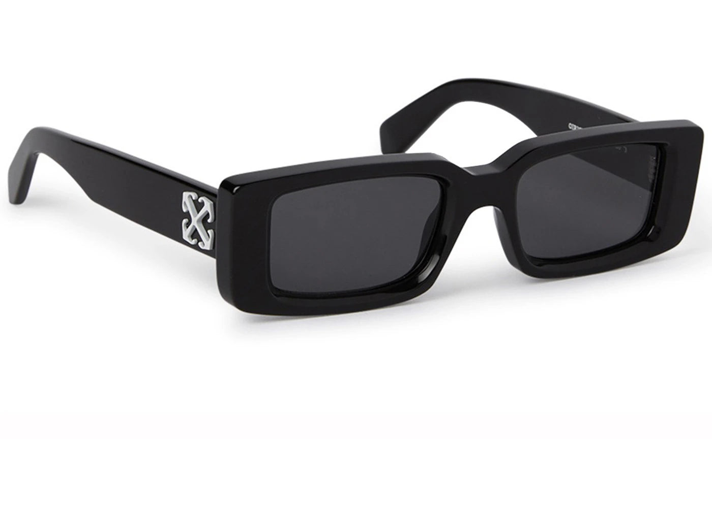 OFF-WHITE Arthur Rectangle Sunglasses Black/Dark Grey (OERI127S24PLA0011007-FR) - vue 360