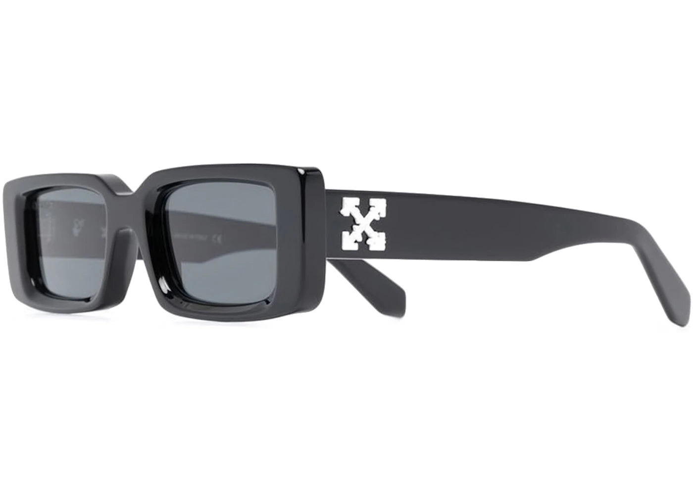 OFF-WHITE Arthur Square Frame Sunglasses Black/White (OERI016Y21PLA0011007) - vue secondaire A