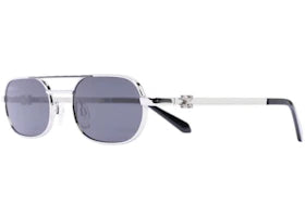 OFF-WHITE Baltimore Sunglasses Silver/Dark Grey (OERI072S23MET0017207) - vue 360