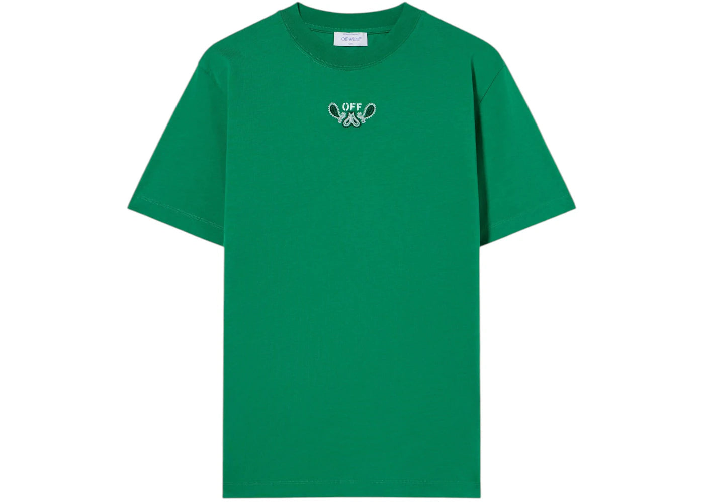 OFF-WHITE Bandana Arr Slim S/S Tee College Green White - vue 360
