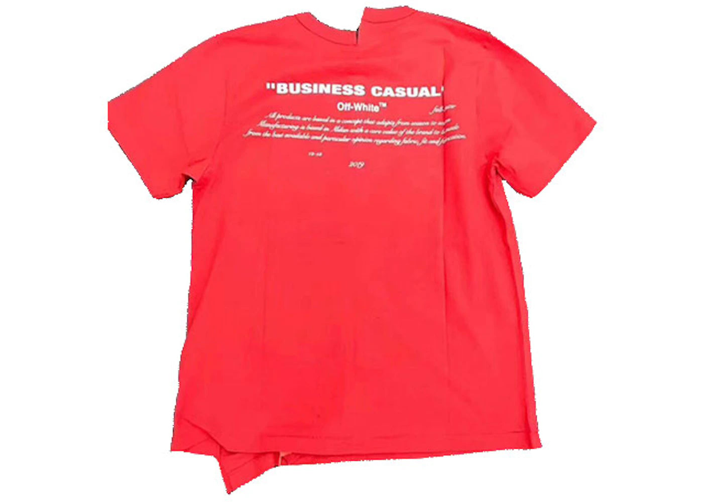 OFF-WHITE Bernini Spliced Tee Red - vue secondaire B