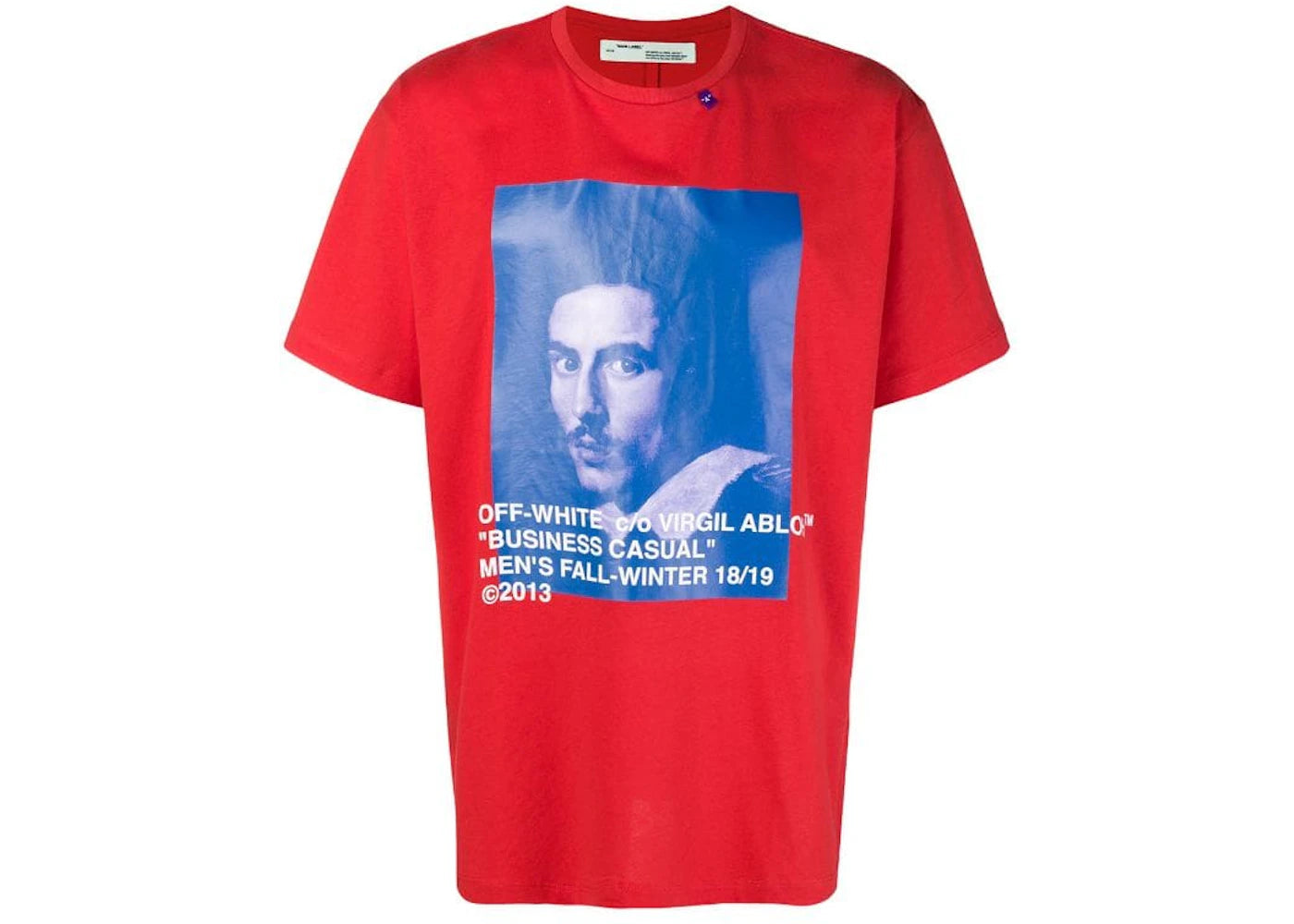 OFF-WHITE Bernini Spliced Tee Red - vue secondaire A