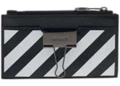 OFF-WHITE Binder Zipped Card Case Black - authentic OFF-WHITE product