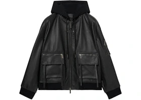 OFF-WHITE Book Fleece Bomber Hoodie Black