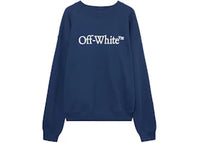 OFF-WHITE Bookish Skate Sweatshirt Dark Blue-White