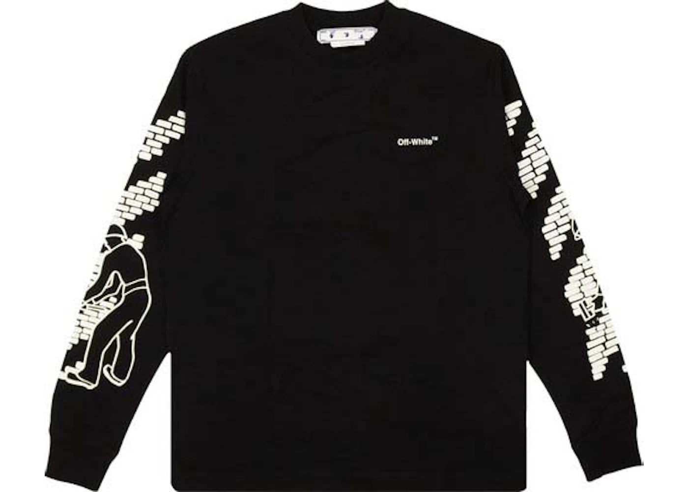 OFF-WHITE Bricks Skate L/S T-Shirt Black/White - vue secondaire A