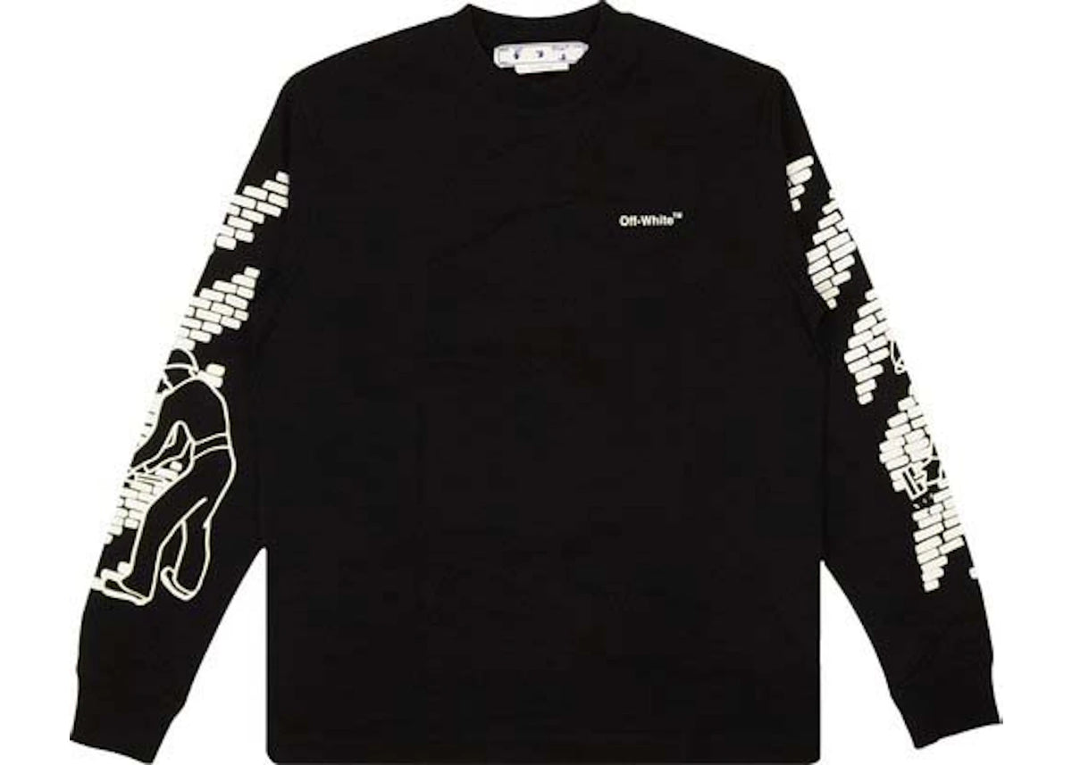 OFF-WHITE Bricks Skate L/S T-Shirt Black/White - vue 360