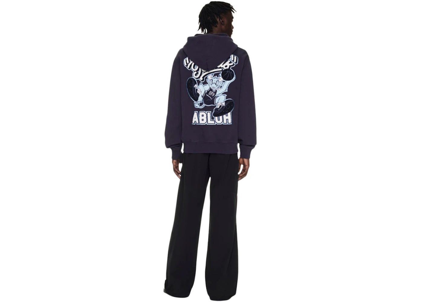 OFF-WHITE C/O Chicago Bulls Hoodie Navy/White/Light Blue - vue secondaire B