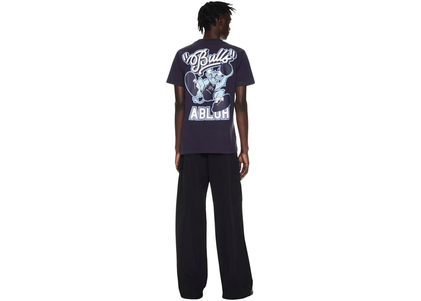 OFF-WHITE C/O Chicago Bulls T-shirt Navy/White/Light Blue - vue secondaire B