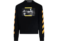 OFF-WHITE Caravaggio Saint Jerome Writing Print Sweatshirt Black Yellow