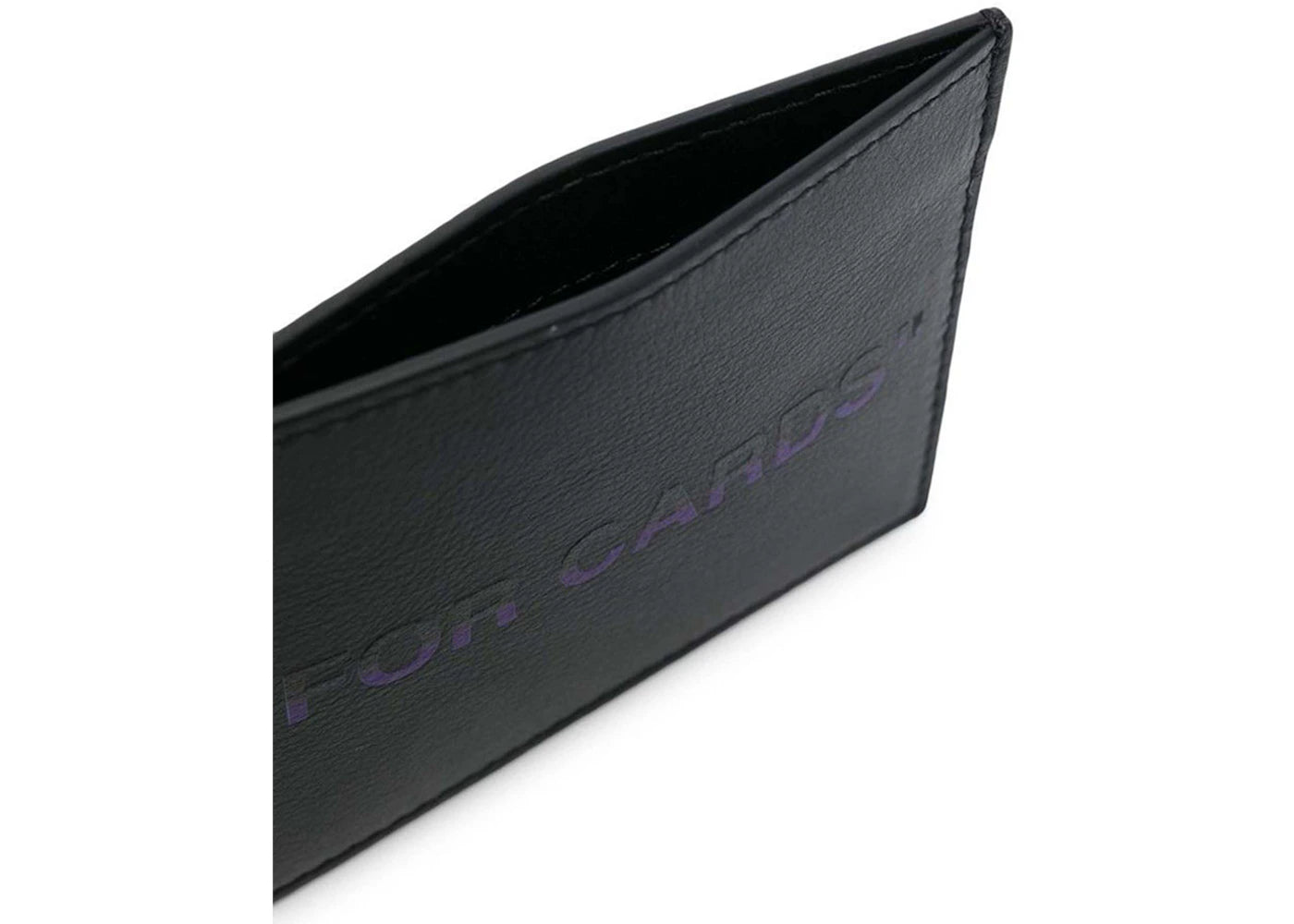 OFF-WHITE Card Case Quote Black/Purple