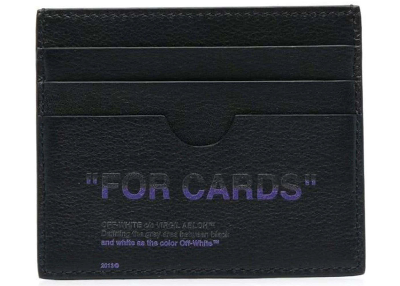 OFF-WHITE Card Case Quote Black/Purple - vue 360
