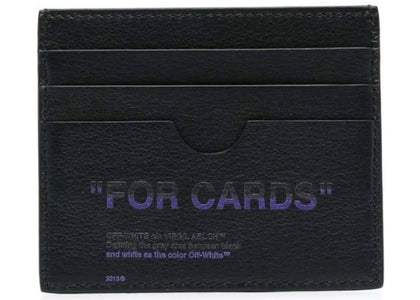 OFF-WHITE Card Case Quote Black/Purple - authentic OFF-WHITE product