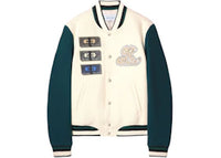 OFF-WHITE Cash Wool Reg Varsity Jacket White