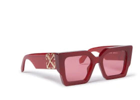 OFF-WHITE Catalina Square Sunglasses Burgundy (OERI128S24PLA0012828-FR) - vue 360
