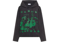 OFF-WHITE Desert 90's Hooded Long-Sleeve T-shirt Vintage Black/Green