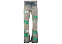 OFF-WHITE Diag Multilogo Relax Slim Jeans Grey