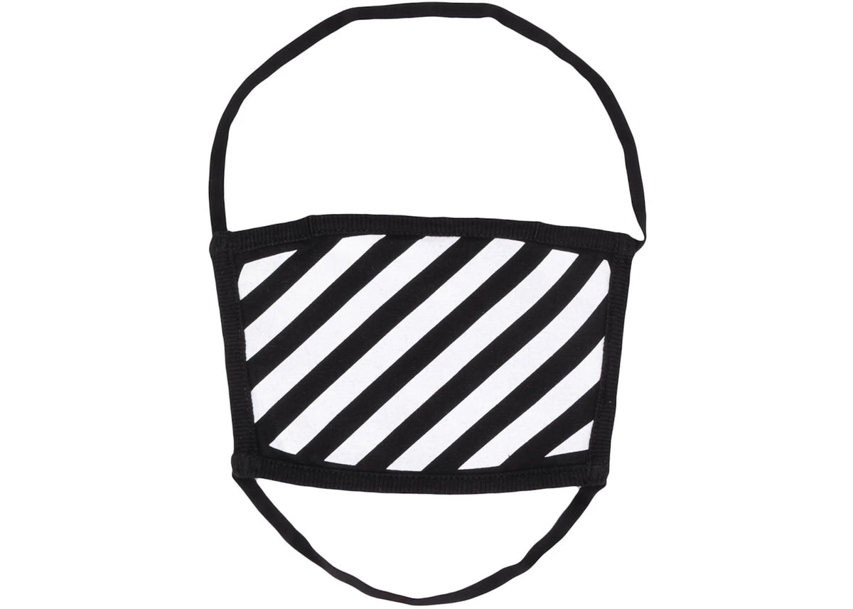 OFF-WHITE Diag Over The Head Face Mask Black/White - vue secondaire A