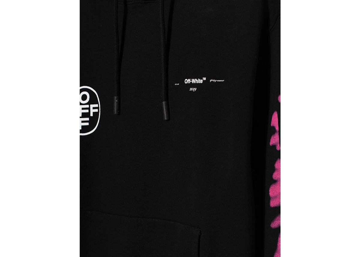 OFF-WHITE Diag Stencil Hoodie Black/Multicolor - vue secondaire B