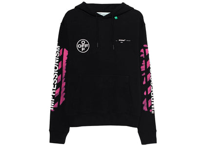 OFF-WHITE Diag Stencil Hoodie Black/Multicolor - apparel view 2