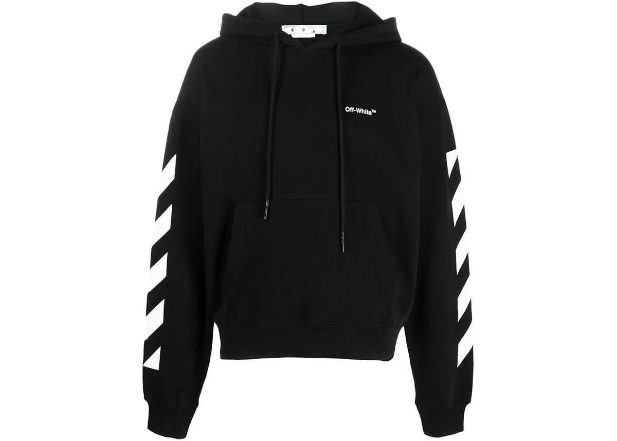 OFF-WHITE Diagonal Helvetica Oversized Hoodie Black/White - vue 360