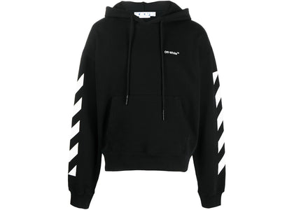 OFF-WHITE Diagonal Helvetica Oversized Hoodie Black/White - authentic OFF-WHITE apparel