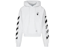 OFF-WHITE Diagonal Stripes Caravaggio Saint Jerome Writing Arrows Hoodie White/Black - authentic OFF-WHITE apparel