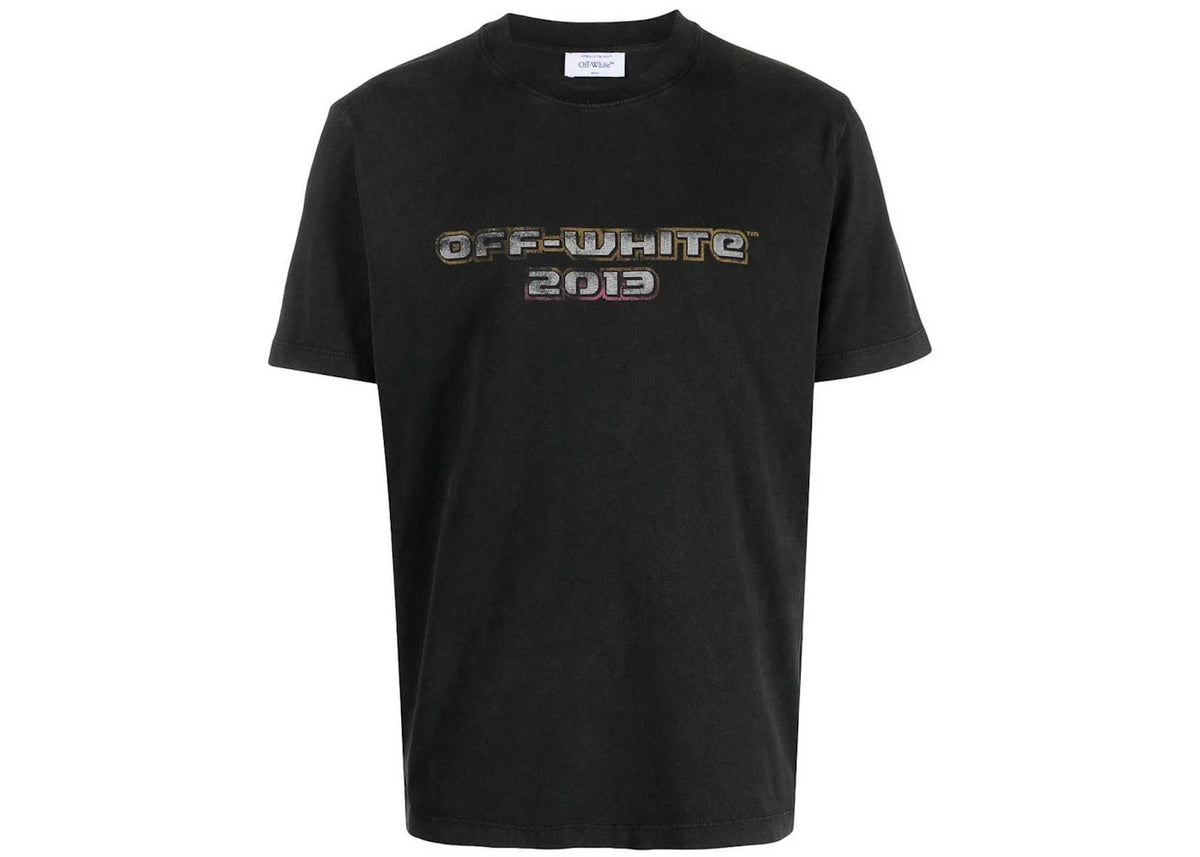 OFF-WHITE Digit Bacchus Slim Kurzarm-T-Shirt Schwarz - vue 360