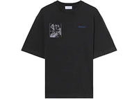 OFF-WHITE Faded Painting Skate Logo T-shirt Vintage Black/Blue