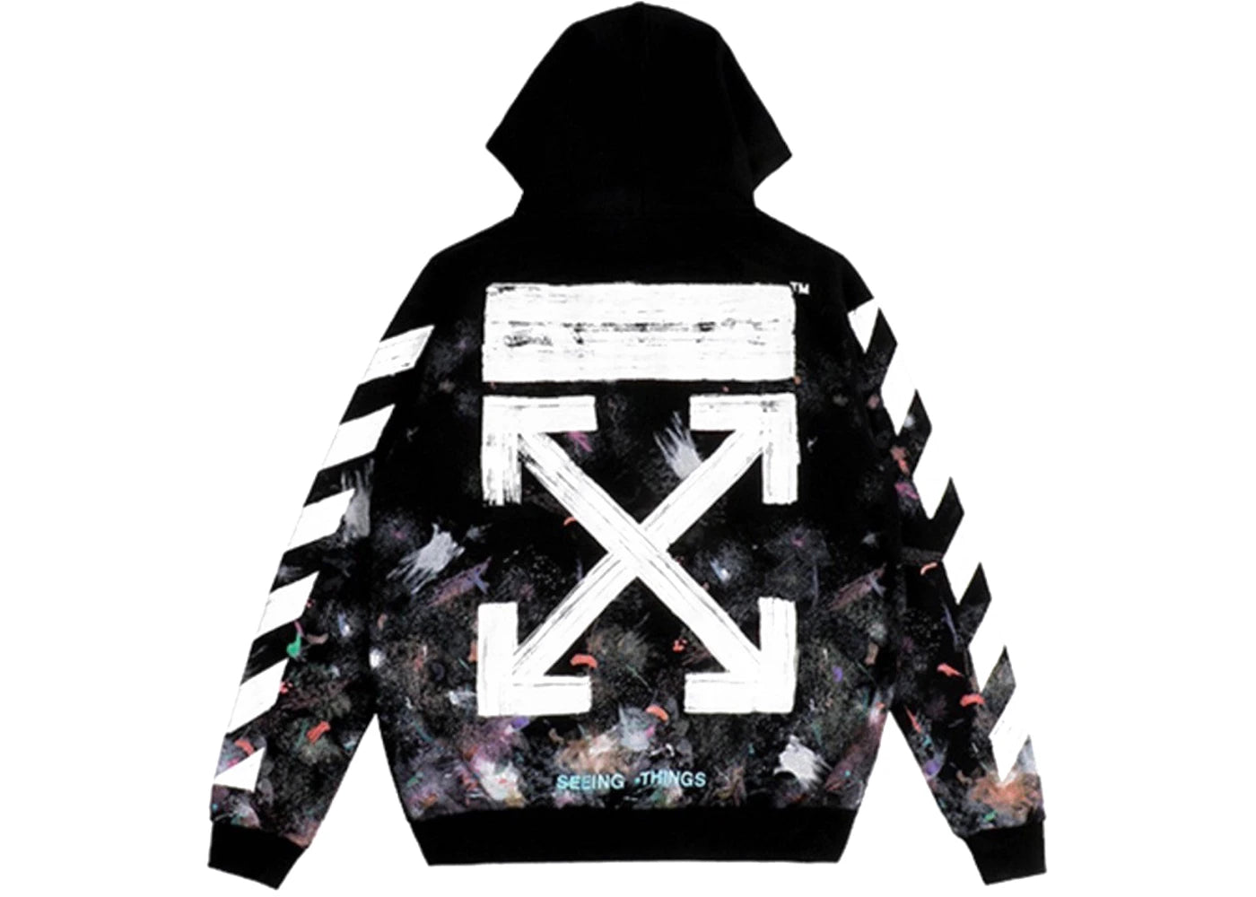 OFF-WHITE Galaxy Brushed Zip Up Hoodie Black - vue secondaire B