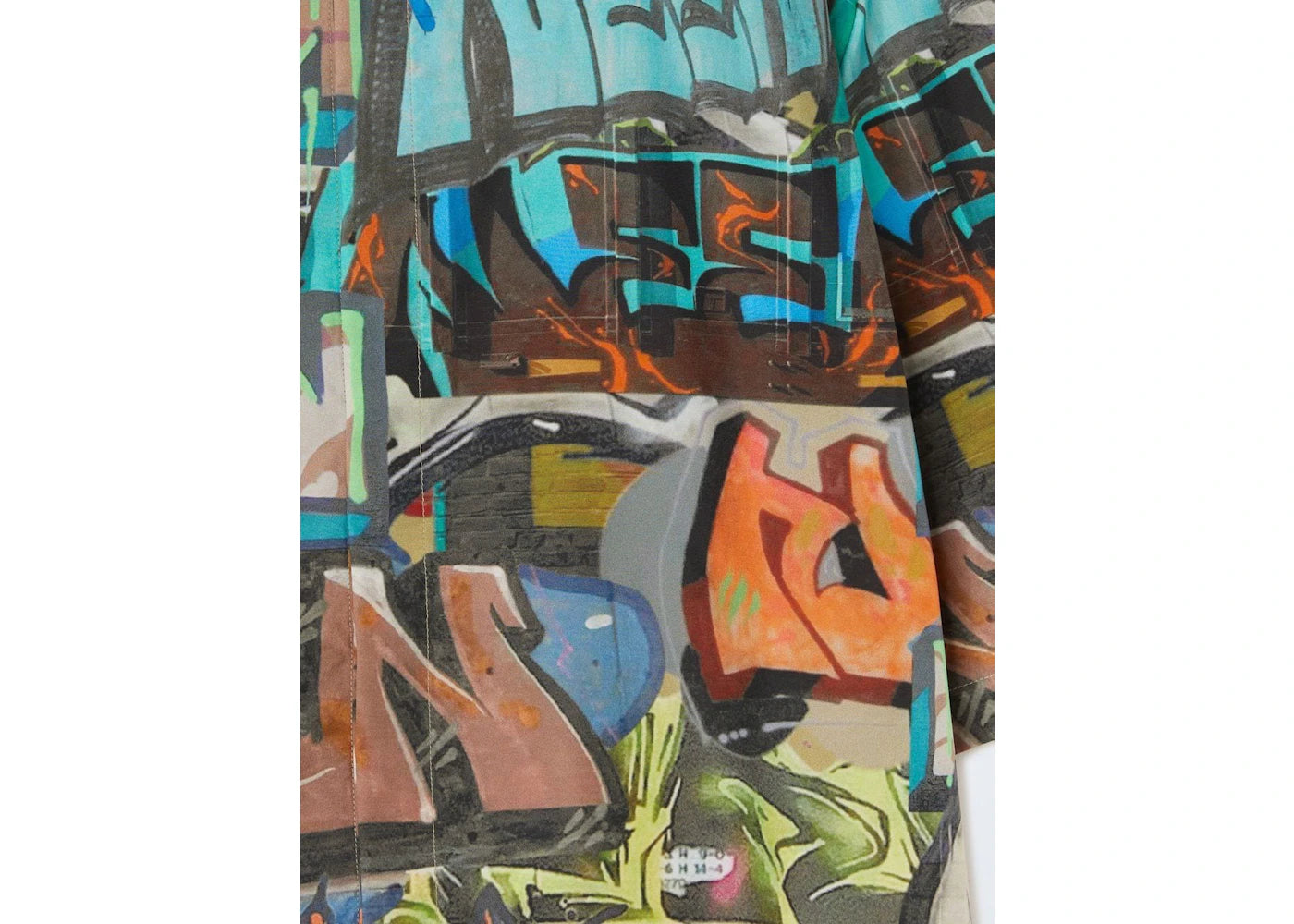 OFF-WHITE Graffiti Print Short Sleeve Shirt Multi - vue secondaire B