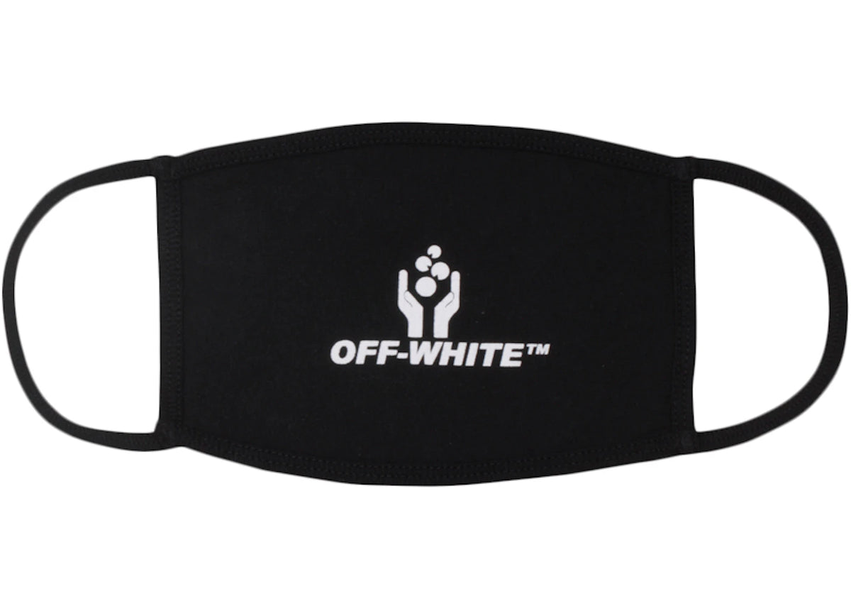 OFF-WHITE Hands Face Mask (SS19) Black/White - vue 360