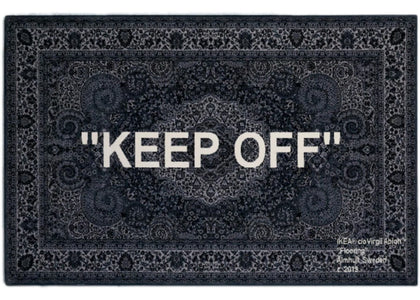 Virgil Abloh x IKEA "KEEP OFF" Rug 200x300 CM Grey/White - authentic Virgil Abloh product