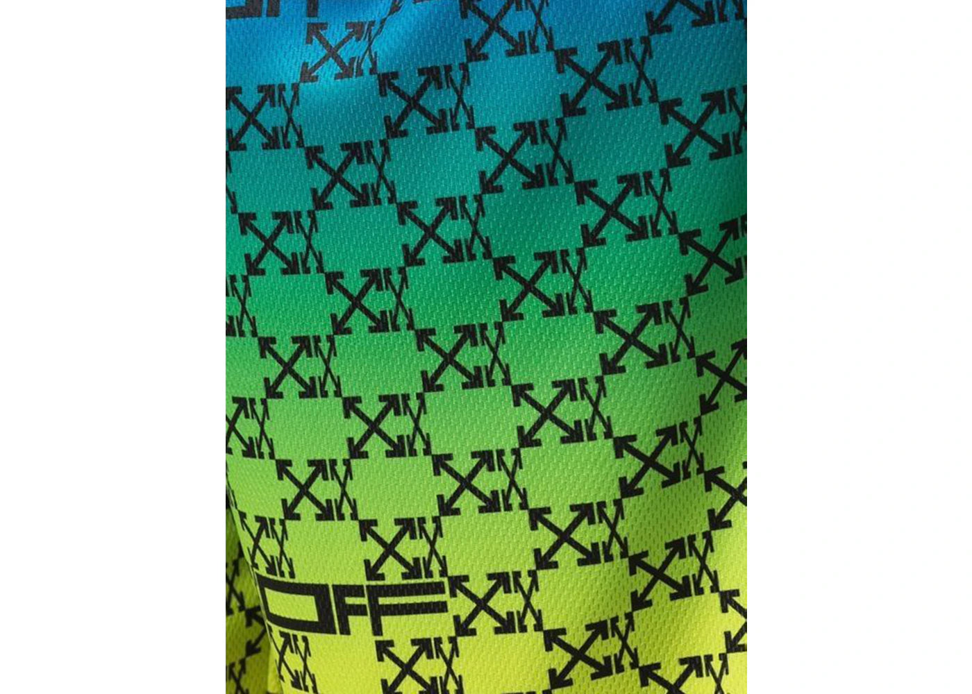 OFF-WHITE Iridescent All Over Arrows Monogram Shorts Blue/Yellow/Black - vue secondaire B