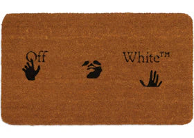 OFF-WHITE Logo Doormat Brown - vue 360