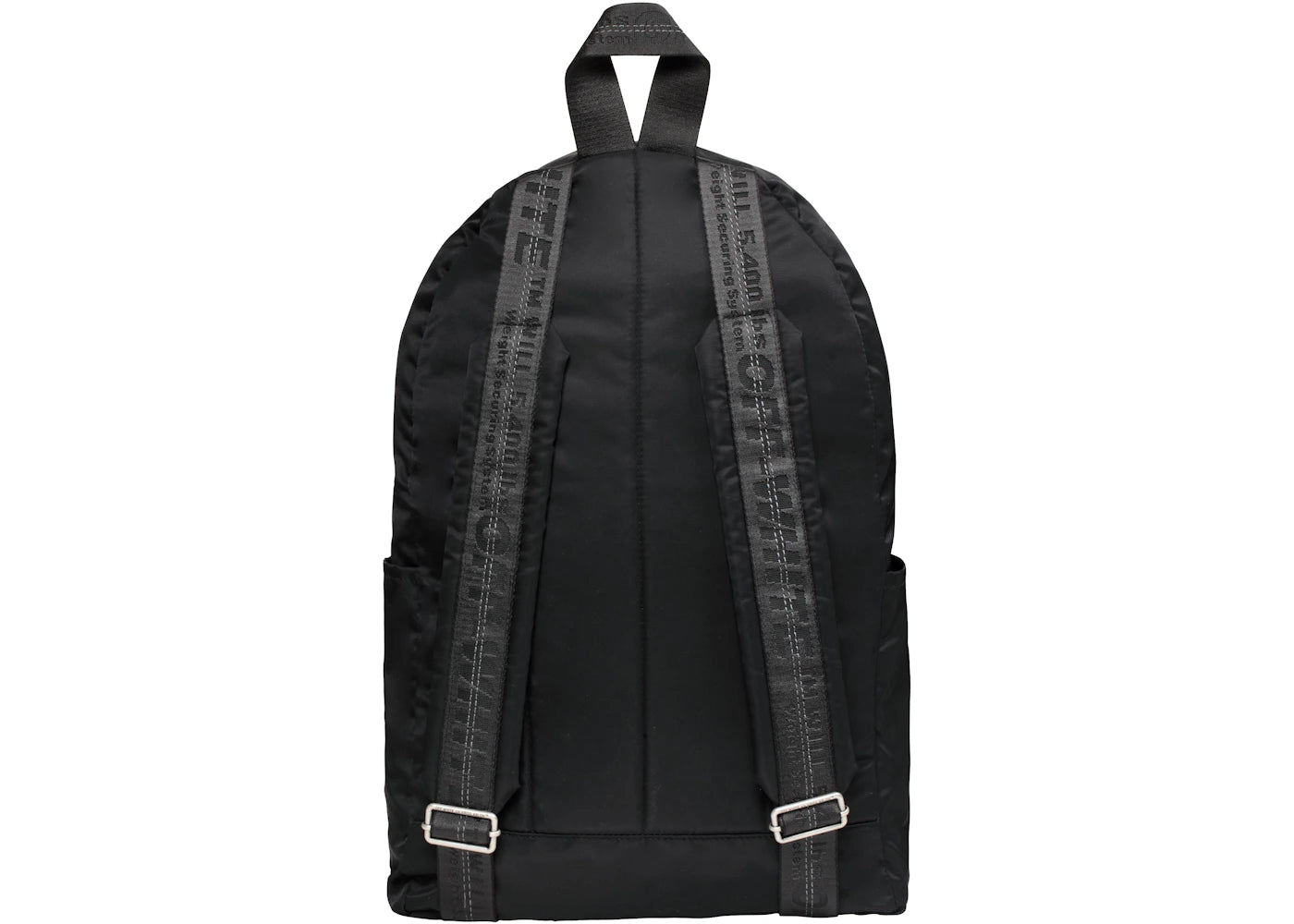 OFF-WHITE Logo Quote Backpack Black/White