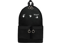 OFF-WHITE Logo Quote Rucksack Schwarz/Weiß
