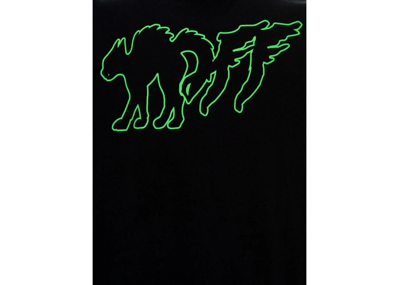 OFF-WHITE Mad Cat T-shirt Black/Green - vue secondaire B