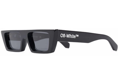 OFF-WHITE Marfa Sonnenbrille mit rechteckigem Rahmen, Schwarz/Dunkelgrau/Weiß (OERI010Y21PLA0011007)