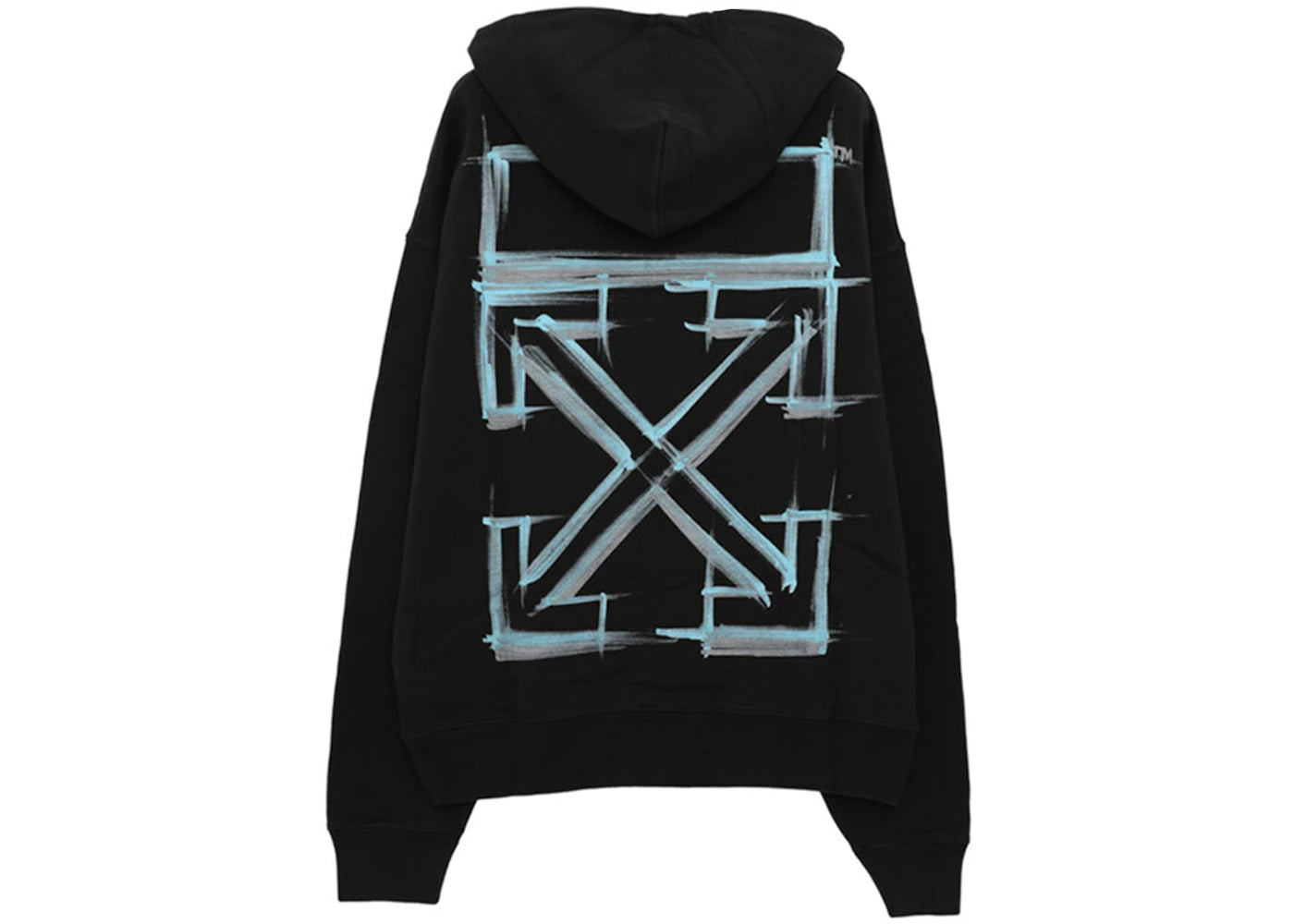 OFF-WHITE Marker Skate Hooded Sweatshirt Black Blue - vue secondaire A