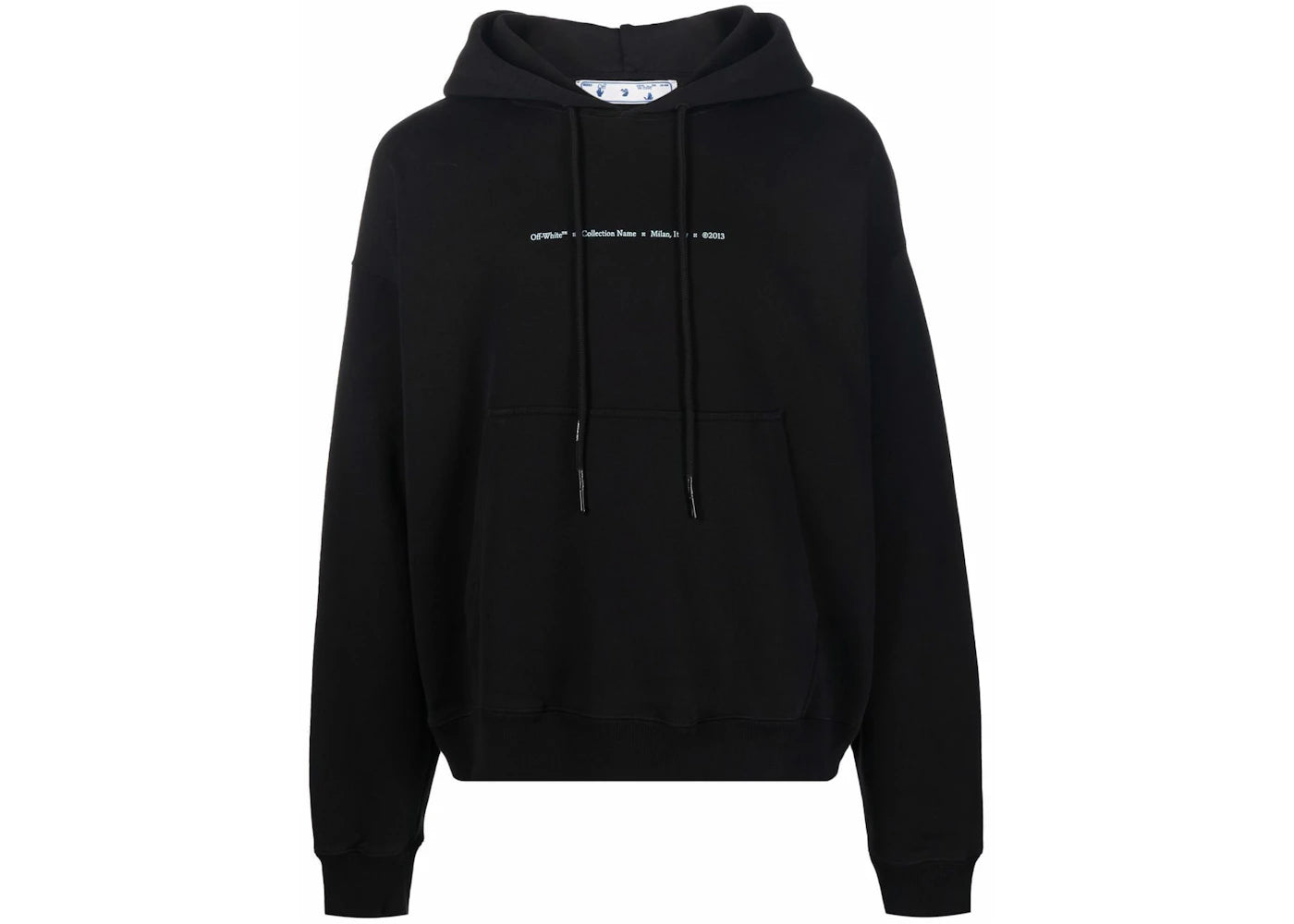 OFF-WHITE Marker Skate Hooded Sweatshirt Black Blue - vue 360