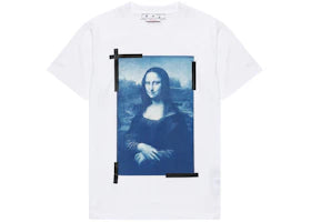 OFF-WHITE Mona Lisa Print Logo Slim Fit T-shirt White/Blue/Black