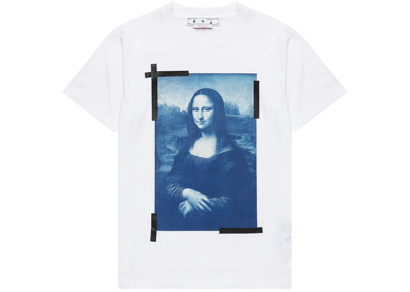 OFF-WHITE Mona Lisa Print Logo Slim Fit T-shirt White/Blue/Black - vue secondaire A