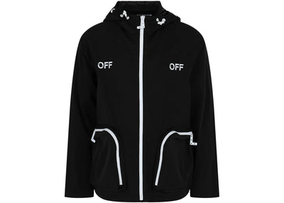 OFF-WHITE Off Stampe Minimal Windbreaker Jacket Black