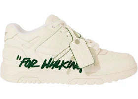 OFF-WHITE Out Of Office For Walking Low Tops White Green
