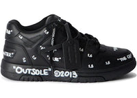 OFF-WHITE Out Of Office Low Tops Black White Text Motifs