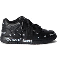 OFF-WHITE Out Of Office Low Tops Black White Text Motifs