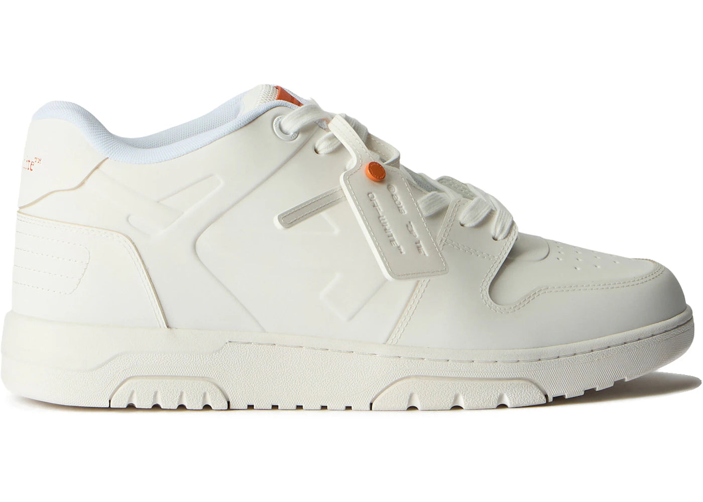 OFF-WHITE Out Of Office Molded Low Tops White Orange - vue 360