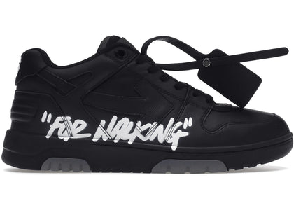 OFF-WHITE Out Of Office OOO "For Walking" Low Tops Black White - authentic OFF-WHITE sneakers