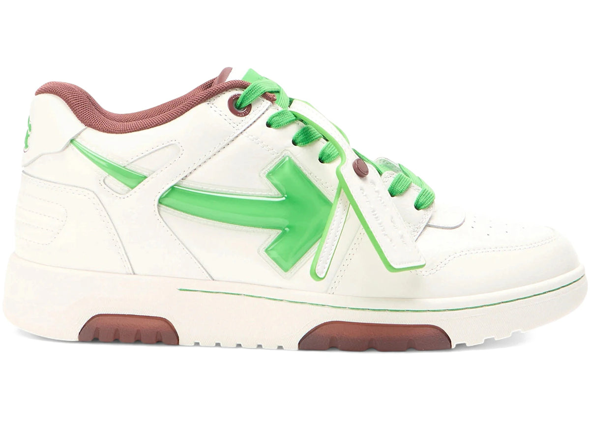 OFF-WHITE Out Of Office OOO Low Tops Bubble Arrow White Light Green - vue secondaire A